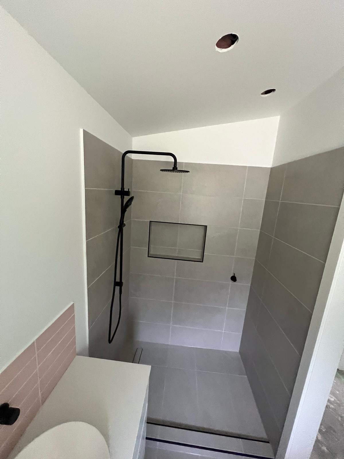 Modern bathroom tiling completed — Berwick
