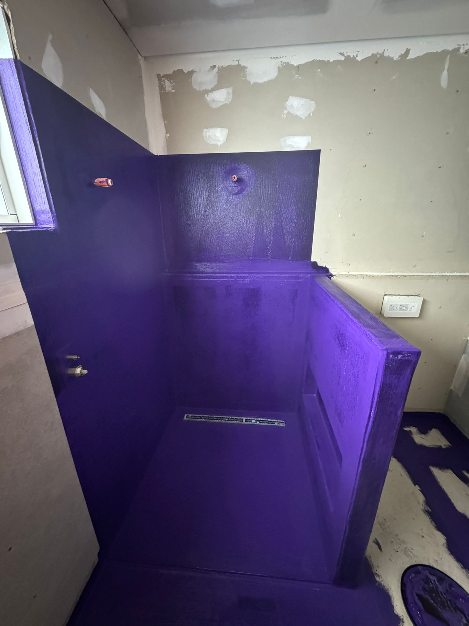 Shower enclosure waterproofed with membrane — Narre Warren